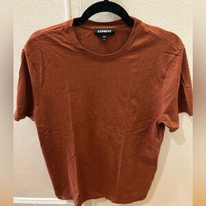 Express Men's Burnt Orange Short Sleeve T-Shirt